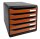 Exacompta Schubladenbox Big-Box Plus  mandarin 3097288D, DIN A4 mit 5 Schubladen, 1 St.