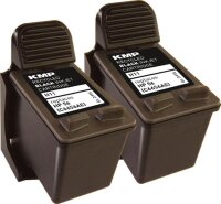 KMP H11D schwarz Druckerpatronen kompatibel zu HP 2x 56 (C9502AE)