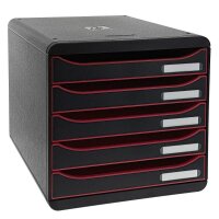 Exacompta Schubladenbox Big-Box Plus  schwarz/himbeer...