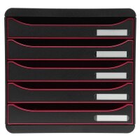 Exacompta Schubladenbox Big-Box Plus  schwarz/himbeer...