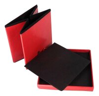 Echtwerk Wohnzimmer-Hocker mit Stauraum Store Cube EW-SW-0415 rot Kunstleder, 1 St.