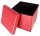 Echtwerk Wohnzimmer-Hocker mit Stauraum Store Cube EW-SW-0415 rot Kunstleder, 1 St.