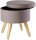 Echtwerk Wohnzimmer-Hocker mit Stauraum Max EW-SH-0485 grau, 1 St.