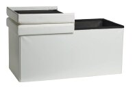 Echtwerk Sitztruhe Flex EW-FB-0433 weiß Stoff 76,0 cm