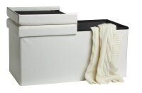 Echtwerk Sitztruhe Flex EW-FB-0433 weiß Stoff 76,0 cm