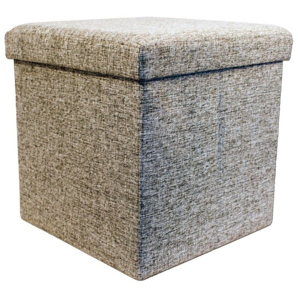 Echtwerk Wohnzimmer-Hocker mit Stauraum Store Cube EW-SW-0460 grau, 1 St.