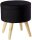 Echtwerk Wohnzimmer-Hocker mit Stauraum Max EW-SH-0455 schwarz, 1 St.