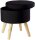 Echtwerk Wohnzimmer-Hocker mit Stauraum Max EW-SH-0455 schwarz, 1 St.