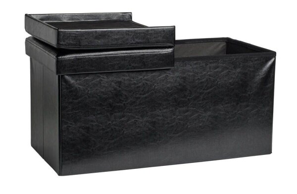 Echtwerk Sitztruhe Flex EW-FB-0444 schwarz Stoff 76,0 cm