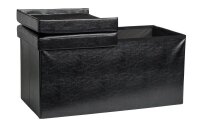 Echtwerk Sitztruhe Flex EW-FB-0444 schwarz Stoff 76,0 cm