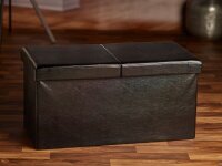 Echtwerk Sitztruhe Flex EW-FB-0444 schwarz Stoff 76,0 cm