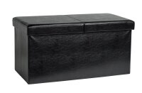 Echtwerk Sitztruhe Flex EW-FB-0444 schwarz Stoff 76,0 cm