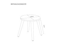 Echtwerk Wohnzimmer-Hocker Scandi EW-SH-0499 grau, 1 St.