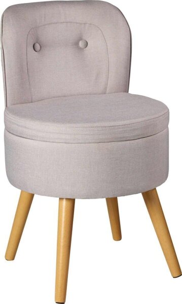 Echtwerk Sessel Vince hellgrau buche Stoff 42,0 x 42,0 x 71,0 cm, 1 St.