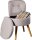 Echtwerk Sessel Vince hellgrau buche Stoff 42,0 x 42,0 x 71,0 cm, 1 St.