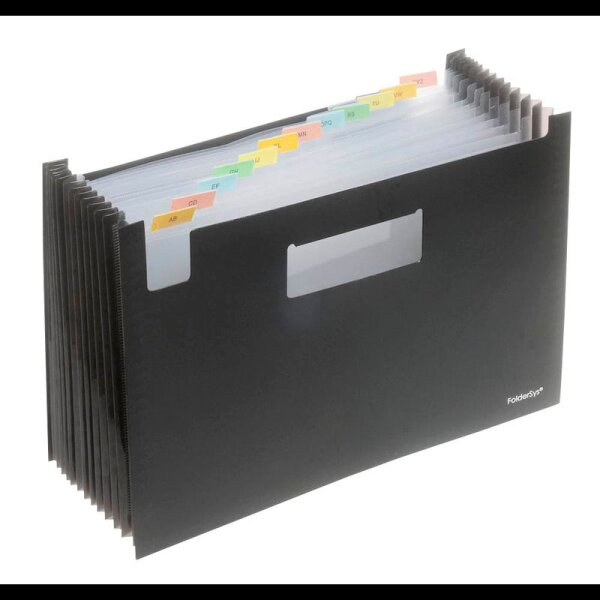 FolderSys Fächermappe 12 Fächer schwarz, 1 St.