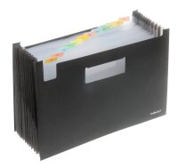 FolderSys Fächermappe 12 Fächer schwarz, 1 St.