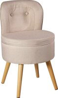 Echtwerk Sessel Vince creme buche Stoff 42,0 x 42,0 x...