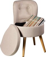 Echtwerk Sessel Vince creme buche Stoff 42,0 x 42,0 x...