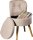 Echtwerk Sessel Vince creme buche Stoff 42,0 x 42,0 x 71,0 cm, 1 St.