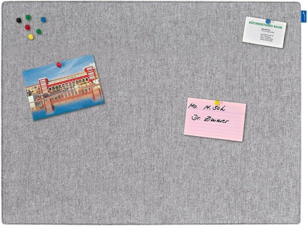 Legamaster Pinnwand BOARD-UP Akustik 75,0 x 50,0 cm Textil grau