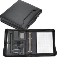 Alassio Ringbuchmappe AREZZO I Leder DIN A4 schwarz  (...