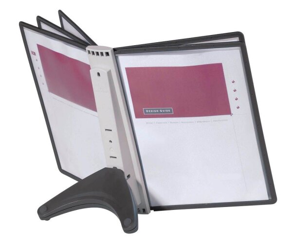 DURABLE Sichttafelsystem SHERPA soho  554001 DIN A4 schwarz mit 5 St. Sichttafeln, 1 St.
