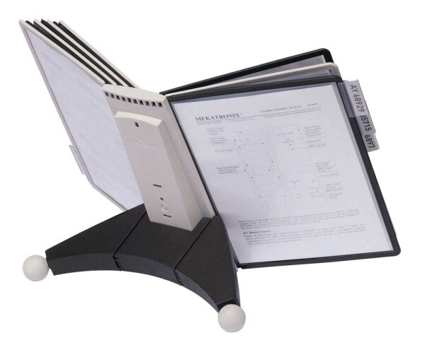 DURABLE Sichttafelsystem SHERPA 10 komplett 563222 DIN A4 farbsortiert mit 10 St. Sichttafeln, 1 St.