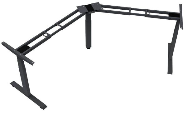 LMG elektrisch höhenverstellbares Schreibtischgestell schwarz ohne Tischplatte, T-Fuß-Gestell schwarz 130,0 - 160,0 x 53,0/70,0 cm