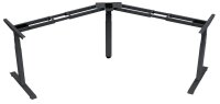 LMG elektrisch höhenverstellbares Schreibtischgestell schwarz ohne Tischplatte, T-Fuß-Gestell schwarz 130,0 - 160,0 x 53,0/70,0 cm