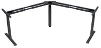 LMG elektrisch höhenverstellbares Schreibtischgestell schwarz ohne Tischplatte, T-Fuß-Gestell schwarz 130,0 - 160,0 x 53,0/70,0 cm