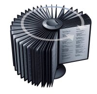 DURABLE Sichttafelsystem SHERPA® Display System carousel 40 563301 DIN A4 schwarz mit 40 St. Sichttafeln, 1 St.