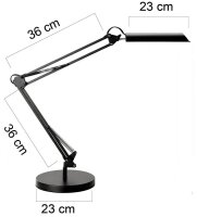 unilux SWINGO LED LED-Schreibtischlampe schwarz 11 W