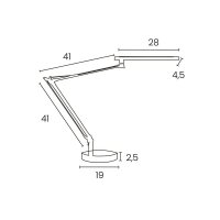 unilux MAMBO 2.0 LED LED-Schreibtischlampe grau