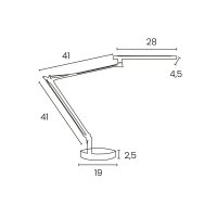 unilux MAMBO 2.0 LED LED-Schreibtischlampe grau