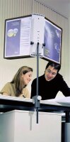 DURABLE Sichttafelsystem SHERPA® Display System desk clamp 10 581800 DIN A4 schwarz mit 10 St. Sichttafeln, 1 St.