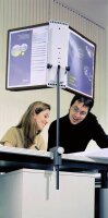 DURABLE Sichttafelsystem SHERPA® Display System desk clamp 10 581800 DIN A4 schwarz mit 10 St. Sichttafeln, 1 St.
