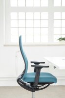 Topstar Bürostuhl Soft Sitness Art, SA50O2MX66 Stoff blau, Gestell schwarz