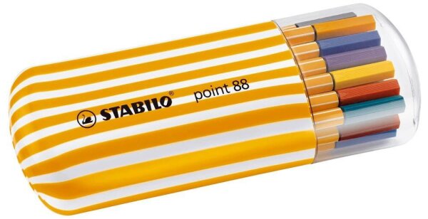 STABILO point 88 Zebrui Fineliner farbsortiert 0,4 mm, 20 St.