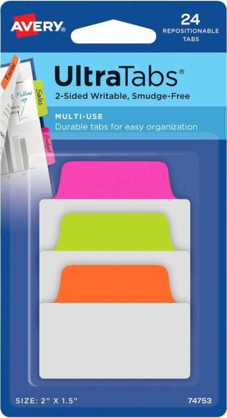 AVERY Zweckform UltraTabs Multi-Use Haftmarker farbsortiert 24 Blatt