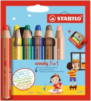STABILO woody 3 in 1 Malset farbsortiert, 6 St.