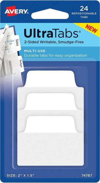 AVERY Zweckform UltraTabs Multi-Use Haftmarker weiß 24 Blatt