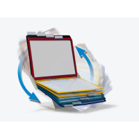 DURABLE Sichttafelsystem Vario® Pro 10 557900 DIN A4 farbsortiert mit 10 St. Sichttafeln, 1 St.