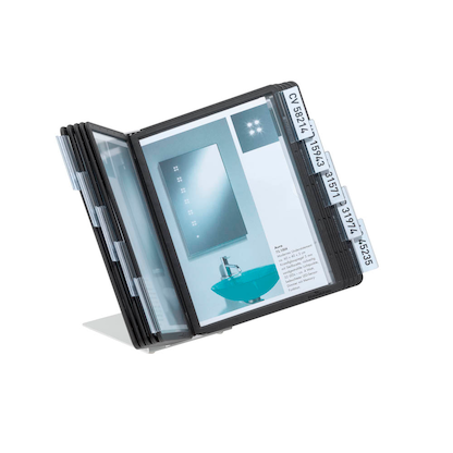 DURABLE Sichttafelsystem VARIO A5 Display System table 10 550601 DIN A5 schwarz mit 10 St. Sichttafeln, 1 St.