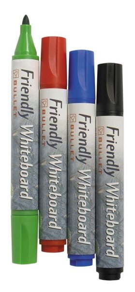 BALLOGRAF® Friendly Fine Whiteboard-Marker-Set farbsortiert 2,0 - 3,0 mm, 4 St.