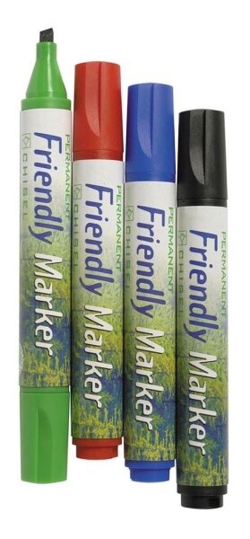BALLOGRAF® Friendly Medium Permanentmarker-Set farbsortiert 1,0 - 5,0 mm, 4 St.