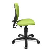Topstar Kinderdrehstuhl High Scool®, 70570BB50 Stoff grün, Gestell schwarz
