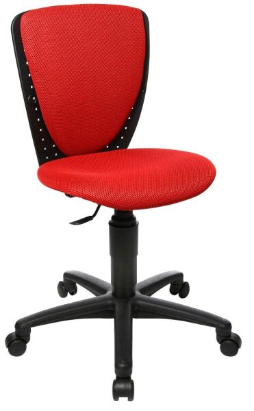 Topstar Kinderdrehstuhl High Scool®, 70570BB20 Stoff rot, Gestell schwarz