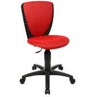 Topstar Kinderdrehstuhl High Scool®, 70570BB20 Stoff rot, Gestell schwarz