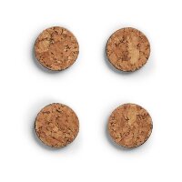 Zeller Kork Magnete braun, Kork  Ø 2,8 x 0,3 cm, 4...